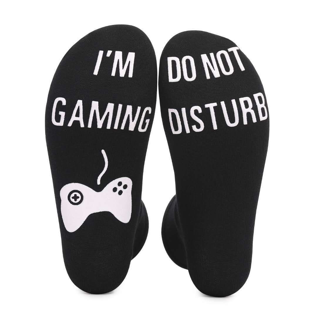 "Do Not Disturb" Socks 3 Pack-black-1