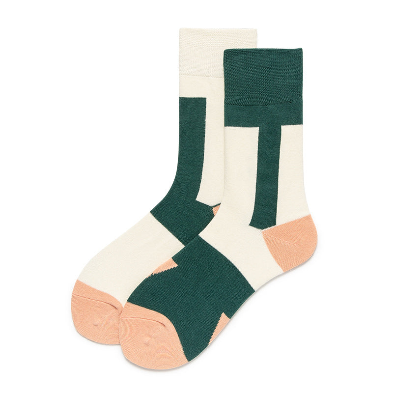Color Block Asymmetrical Socks 5 Pack