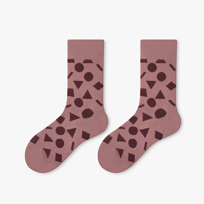 Geometry Pink Socks 3 Pack