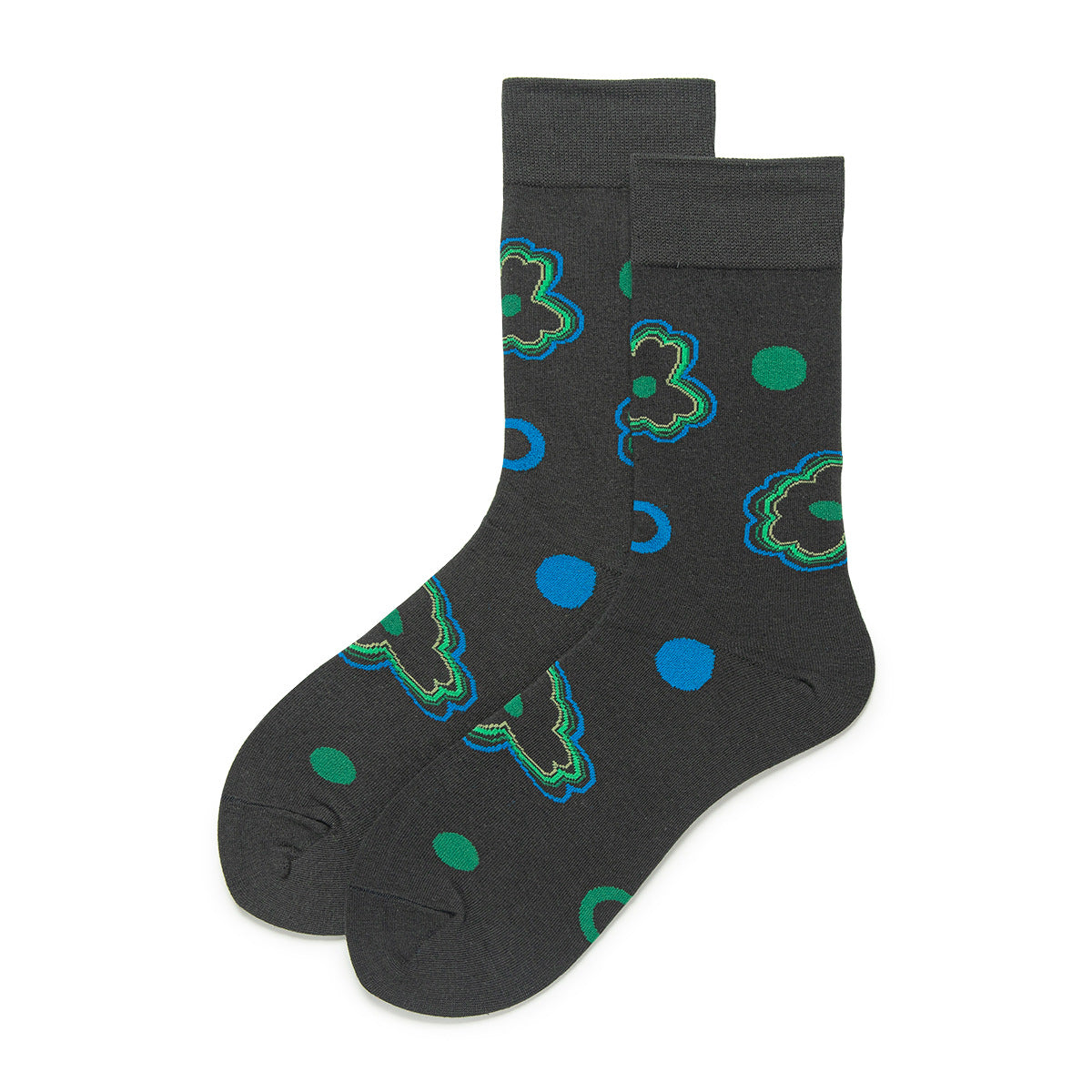 Abstract Flowers Socks 5 Pack-1