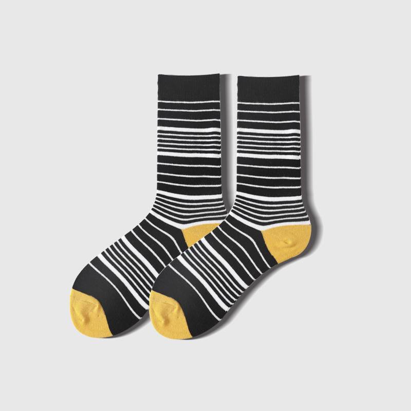 Stirpe Socks 3 Pack | For Couple-black&white lines