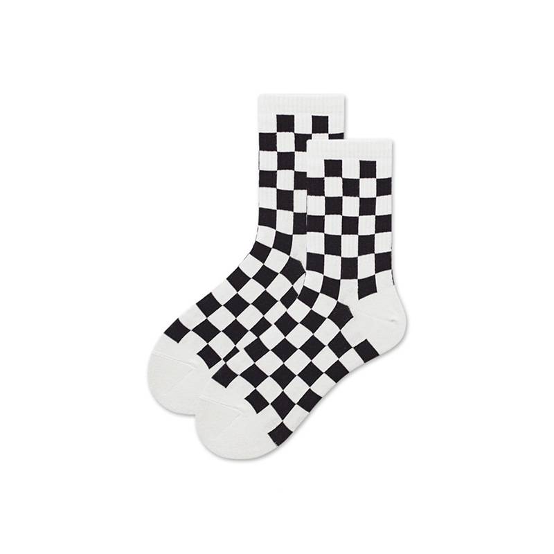 Check Socks 3 Pack-black& white blocks-2