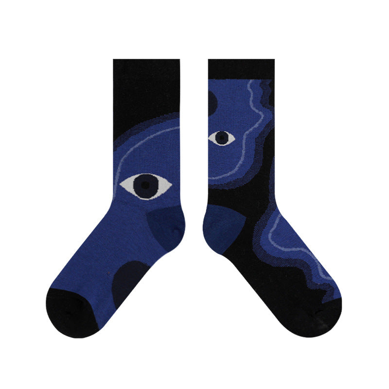 Eye Blue Asymmetrical Socks 3 Pack